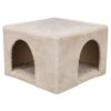 Abri douillet peluche - 36 × 25 × 36 cm - Beige - Pour lapins et petits rongeurs – Image 2