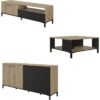 table basse et buffet bas - TRUST - Chene / Noir - GAMI
