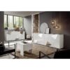 Buffet VICTORY 3 Portes Blanc Laqué brillant avec serigraphie miroir  L181 Cm – Image 2