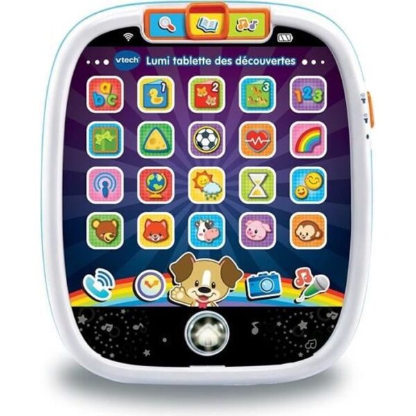 Tablette VTECH BABY Lumi des Découvertes Blanche - Jouet tactile et lumineux pour les tout-petits de 9 a 36 mois