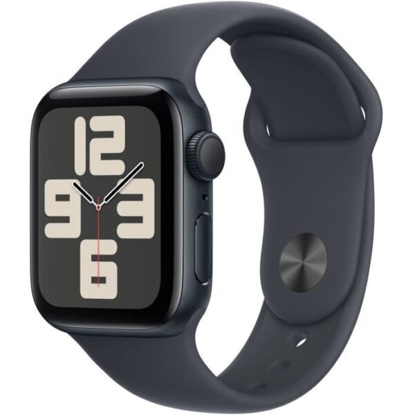 Apple Watch SE GPS - 40mm - Boîtier Midnight Aluminium - Bracelet Midnight Sport Band - S/M