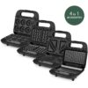 Appareil a croque-monsieur 4 en 1 WEASY - JOY600 - 4 plaques interchangeables - 750W - Noir/Inox – Image 2