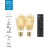 Kit de démarrage WiZ 2 ampoules connectées Edison Blanc variable E27 50W + Télécommande nomade variateur de lumiere – Image 3