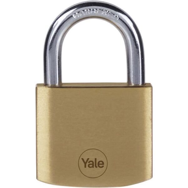 Lot de 4 Cadenas laiton - YALE - Y110B/40/122/4 - 40 mm - Anse acier - 3 clés - Casier Scolaire Ecole