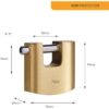 Cadenas de sécurité en laiton YALE Y114B/70/113/1 - anse acier cémenté - 3 clés – Image 5