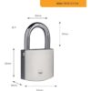 Cadenas Laiton - YALE - Y120DB/60/135/1 - Extérieur - Chromé 60 mm - Anti Rouille - Haute Résistance aux intempéries – Image 5
