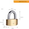 Cadenas de sécurité Hammer - YALE - Y2B/80/138/1 - Laiton 80 mm - Anse acier cémenté - 3 clés – Image 5