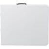 Table de réception traiteur pliante - 8 personnes - 180x74xH73,5 cm - Structure en acier et plateau en polyéthylene PEHD - Blanc – Image 4