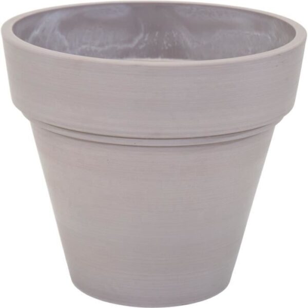 Pot de fleur - MEGA COLLECTIONS - Ecostone Planter - Ø 35 cm - H 30 cm - Taupe
