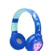 Casque lumineux pliable Bluetooth et filaire avec un design 3D de l'univers de Stitch avec limitation du volume – Image 2