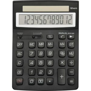 Calculatrice de bureau - MAUL - ECO 950 - Solaire - Écran LCD incliné - Boîtier recyclé 80%