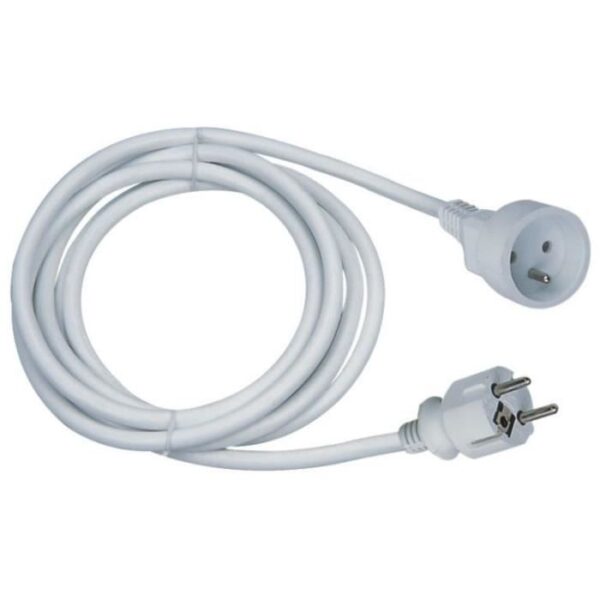 Rallonge électrique - GAO - 16A - Câble 5m - Blanc - Flexible - Durable