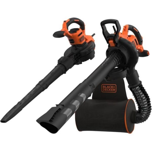 Aspirateur souffleur broyeur filaire BLACK+DECKER - BEBLV300-QS - 3000 W - Sac 72L - Systeme bi-tube
