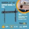 Support Mural TV NANOOK - Ultra Plat - 32-55 Pouces - pour télés LCD et (O)LED - Noir – Image 2