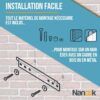 Support Mural TV NANOOK - Ultra Plat - 32-55 Pouces - pour télés LCD et (O)LED - Noir – Image 4