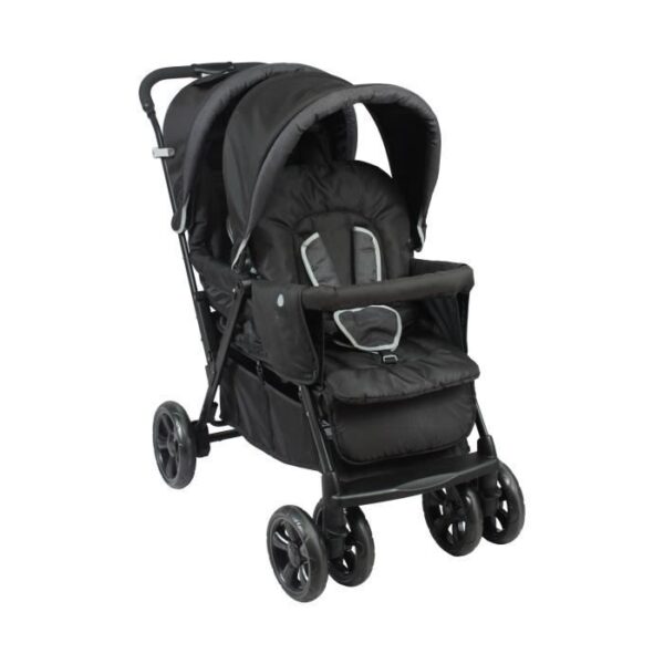 Poussette Double BAMBISOL - Toute équipée - Habillage pluie inclus - Pliage facile