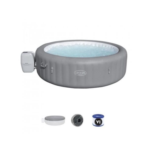 Spa gonflable BESTWAY - Lay-Z-Spa Grenada - 236 x 71 cm - 6 a 8 places - Rond (Livré avec couverture, cartouche et diffuseur)
