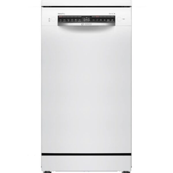 Lave-vaisselle pose libre BOSCH SPS4EMW24E SER4 - 10 couverts - Induction - L45cm - 44 dB - Classe C - tiroir a couverts - Blanc