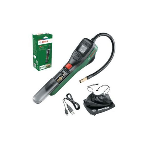 pompe a air comprimé sans fil BOSCH Easypump 3,6V - pour gonfler pneus (vélo, voiture, moto) ballons avec sac textile 0603947000