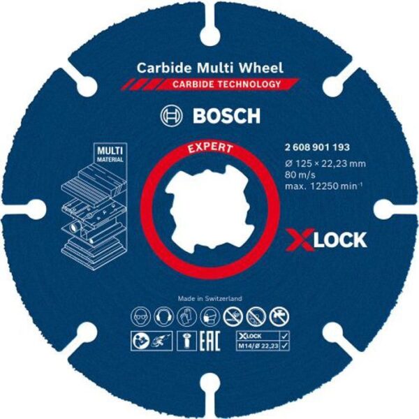 Disque a tronçonner Carbide Multi Wheel 125mm - BOSCH EXPERT - 2608901193