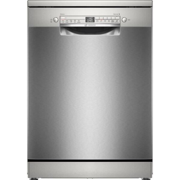 Lave-vaisselle pose libre BOSCH SMS2HVI02E SER2 - 14 couverts - Induction - L60cm - 46 dB - tiroir a couverts - Inox