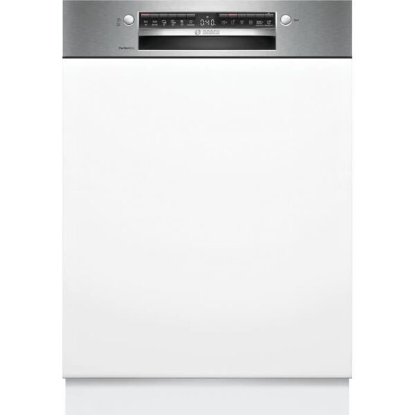 Lave-vaisselle semi-encastrable BOSCH SMI6ZCS10E SER6 - 14 couverts - Induction - L60cm - 40 dB - Classe B - Acier Brossé