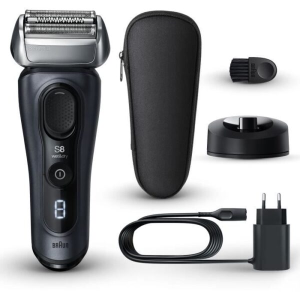 Rasoir - BRAUN - SERIES 8 8513s - 4 éléments rasage - Wet&Dry - 60 min - Noir