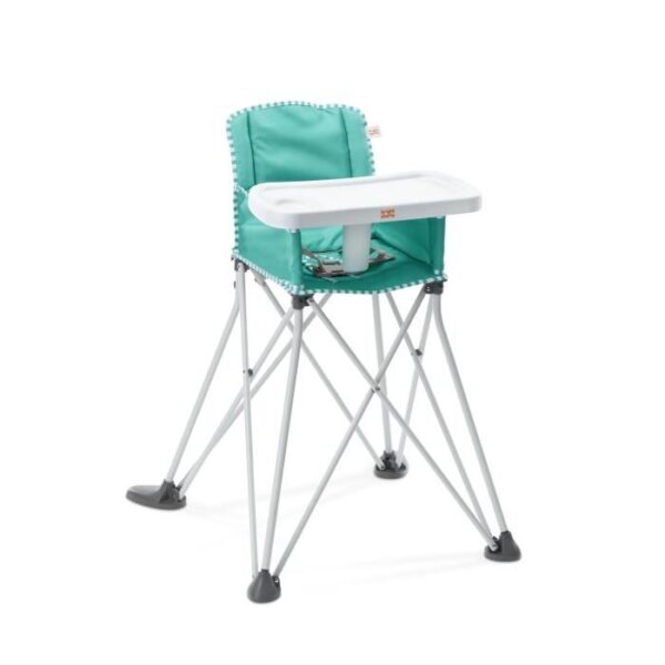 BRIGHT STARS Pop N Dine- Chaise haute pour repas bébé, pliable, nomade, de voyage, Léger, facile a nettoyer, Sac de transport inclus