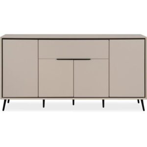 Buffet - ARONA 51B - Beige / Noir - 4 portes, 1 tiroir - 175 x 90 x 38 cm