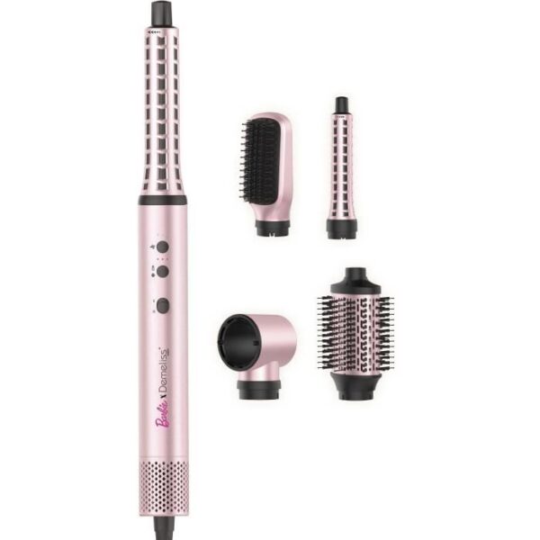 Brosse soufflante - DEMELISS - AirFlow Styler Barbie Edition - 3 vitesses - Rose