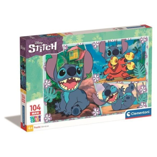 Puzzle Stitch 104 pieces Maxi, Pour enfants a partir de 3 ans, Theme dessins animés, CLEMENTONI