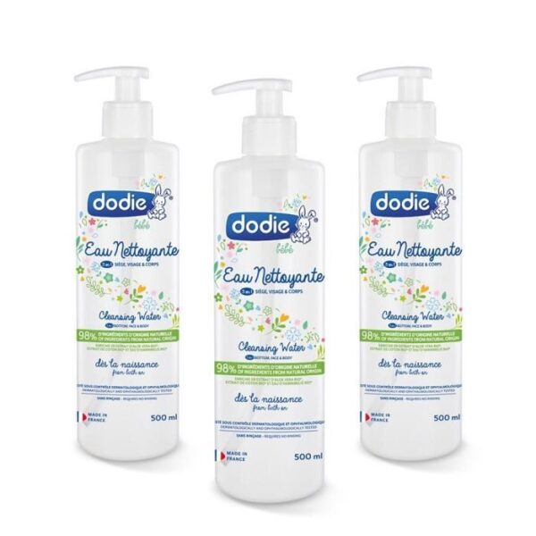 DODIE Lot de 3 eaux nettoyantes 500ml