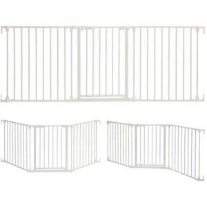 Barriere de sécurité enfant - Discovery 3  - DREAMBABY - 74,5 cm a 1,95 cm - Blanc
