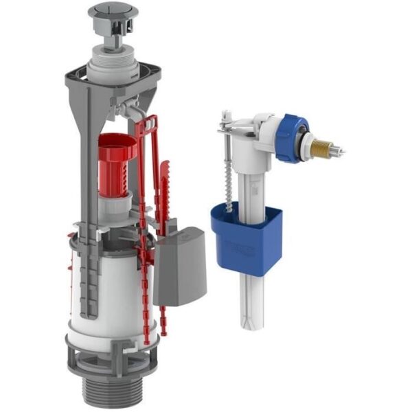 Kit mécanisme WC a alimentation latérale - ROUSSEAU - Certifié NF - Silencieux - Hauteur réglable de 320 a 410 mm