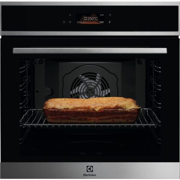 Four encastrable - Pyrolyse - Chaleur tournante pulsée - ELECTROLUX - EOF8P08X - Inox - Porte froide - 59,4 x 59,4 x 56,8 cm