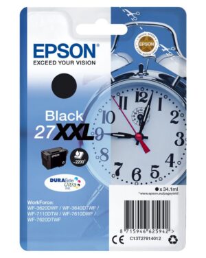 Cartouche d'encre EPSON 27 XXL noir - Tres Haute capacité 34.1ml