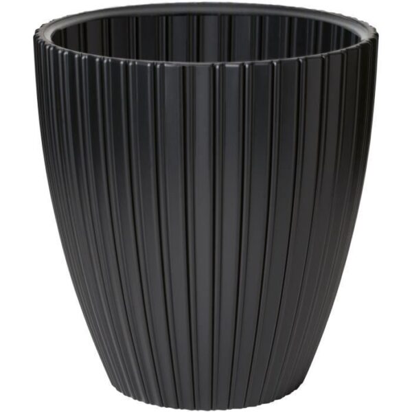 Pot de fleurs - GARDEN ID - Fancy - 40 x 42 cm - Pour jardin, balcons ou intérieurs - Noir