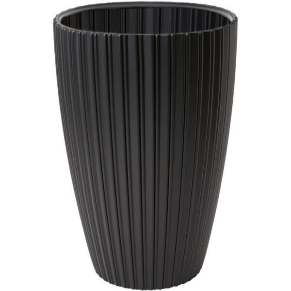 Pot de fleurs - GARDEN ID - Fancy - 40 x 58 cm - Pour jardin, balcons ou intérieurs - Noir
