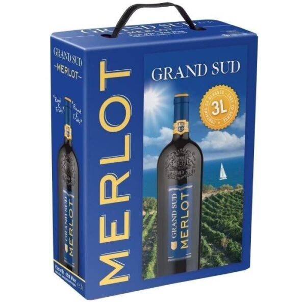 Grand Sud IGP Pays d'Oc Merlot  - Vin rouge du Languedoc-Roussillon 2023