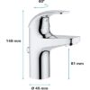 GROHE Mitigeur monocommande lavabo salle de bains Start Curve, taille S, chromé, 23765000 – Image 4