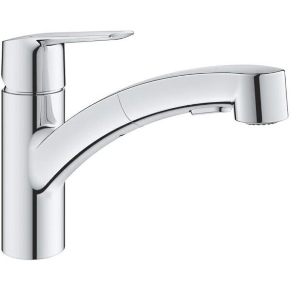 GROHE QUICKFIX Start Robinet de cuisine évier, douchette extractible, inverseur 2 jets, rotation 90°, 30531001