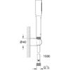 Ensemble de douche - GROHE - Vitalio Get Stick - Economie d'eau - Chrome - Support mural – Image 4
