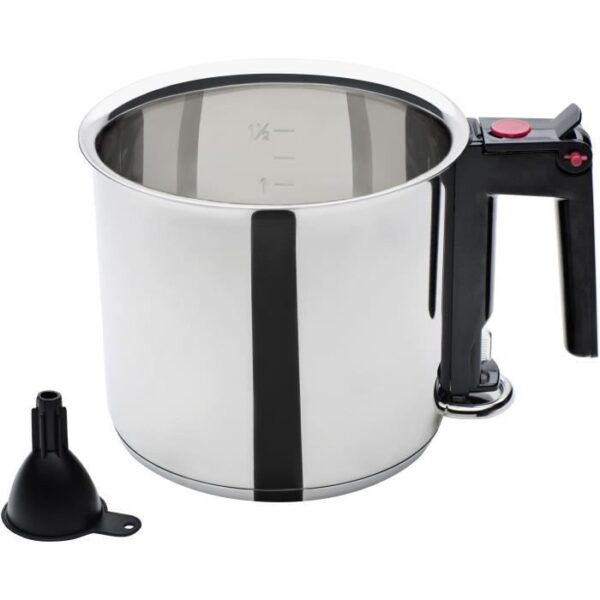 Bain-marie - GSW - 16 cm - 1, 5 L - Double paroi et réservoir - Induction - Acier inoxydable
