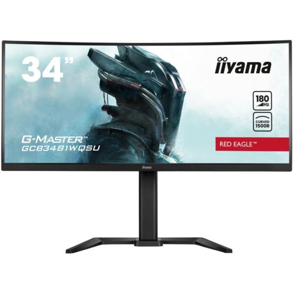 Ecran PC Gamer Incurvé - IIYAMA - 34 - UWQHD - 180Hz - Dalle VA - 0,3ms  - Ajustable - GCB3481WQSU-B1