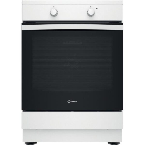 Cuisiniere a induction - INDESIT - IS67IQ5KCW/E - 3 foyers - 2600 W - 60 cm - Blanc