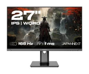 Ecran PC Gamer - JAPANNEXT - 27 - WQHD - 165Hz - Dalle IPS - 1ms - Ajustable - JN-27IPS165WQHDR-HSP