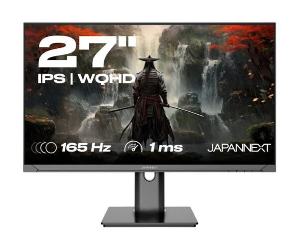 Ecran PC Gamer - JAPANNEXT - 27 - WQHD - 165Hz - Dalle IPS - 1ms - Ajustable - JN-27IPS165WQHDR-HSP