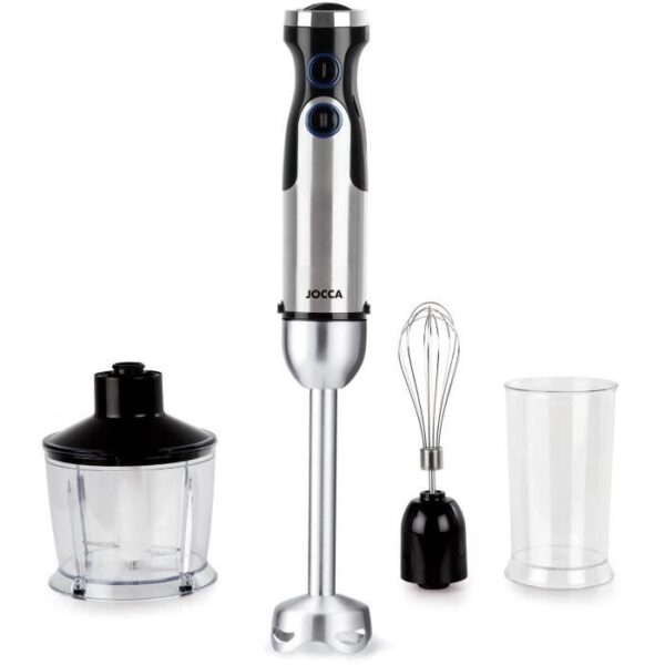 Mixeur plongeant - JOCCA - Avec accessoires - 1200 W - Noir et gris