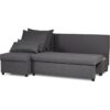 Canapé d'angle réversible  Tissu Gris  L 192 x P 143 x H 79 cm  JOSS - Fabriqué en Ukraine – Image 3
