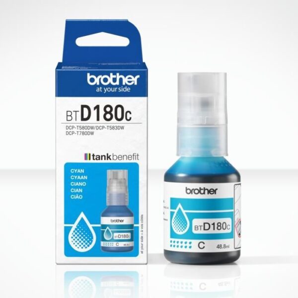 Bouteille d'encre - Brother - BTD180C - Cyan - 5000 pages - Unité - Standard